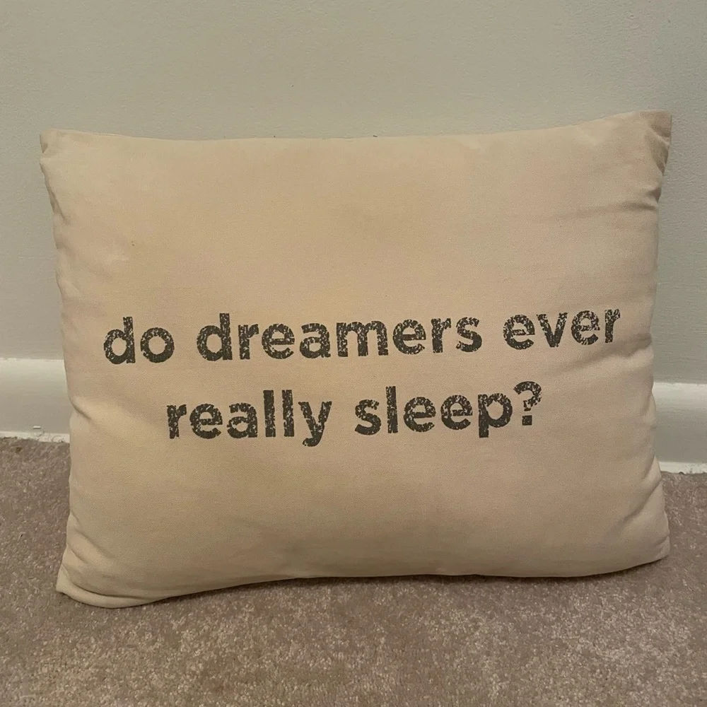 Dreamers throw pillow